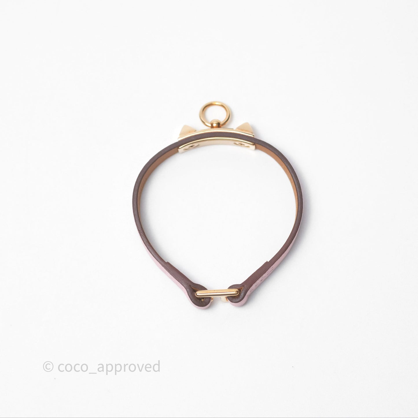 Hermès Rivale Mini Bracelet Rose Sakura 3Q Swift Rose Gold Hardware