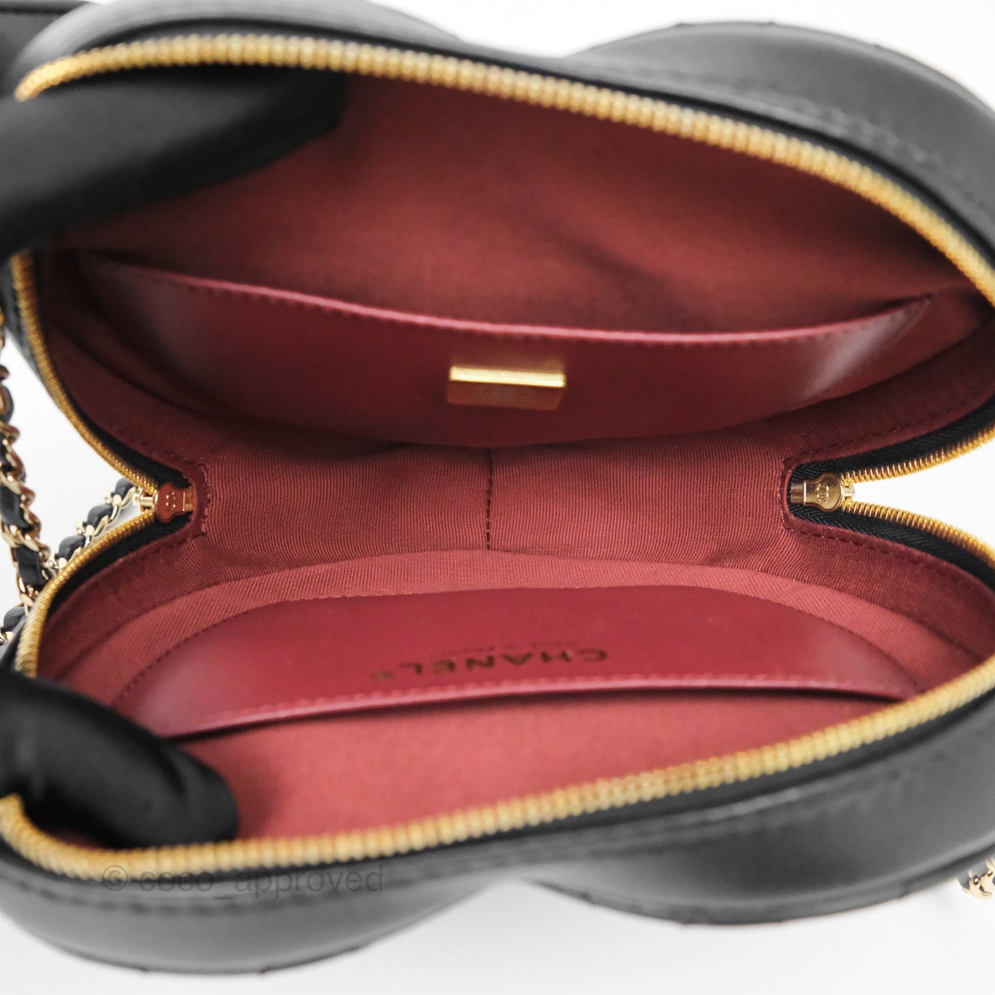 Chanel Large Heart Bag Black Lambskin Gold Hardware 22S