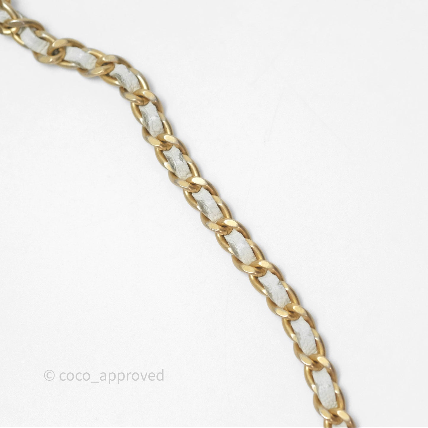 Chanel Quilted Mini Chic Pearls Flap Wallet On Chain WOC White Goatskin Aged Gold Hardware