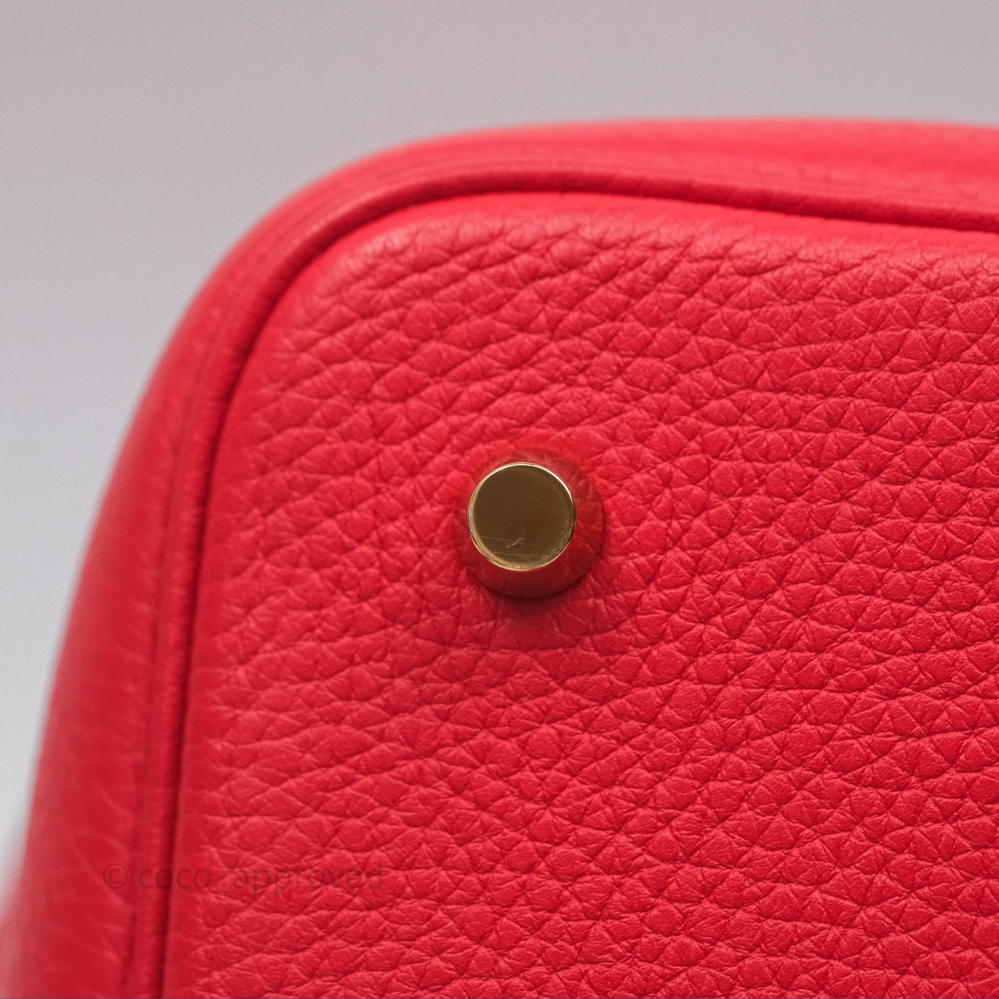 Hermès Picotin 22 Rouge Tomate S5 Clemence Gold Hardware