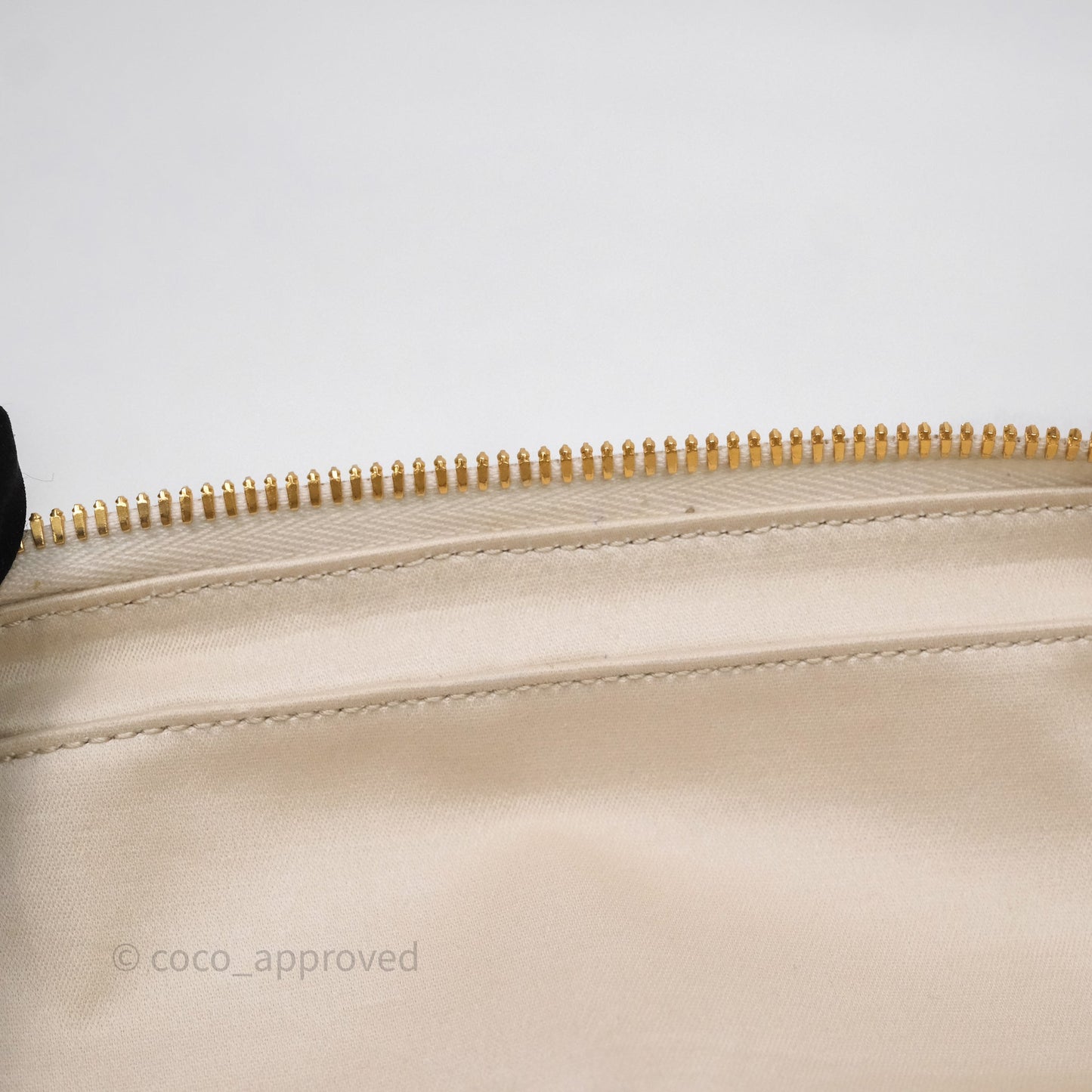 Miu Miu Shearling Vanity Case White Gold Hardware
