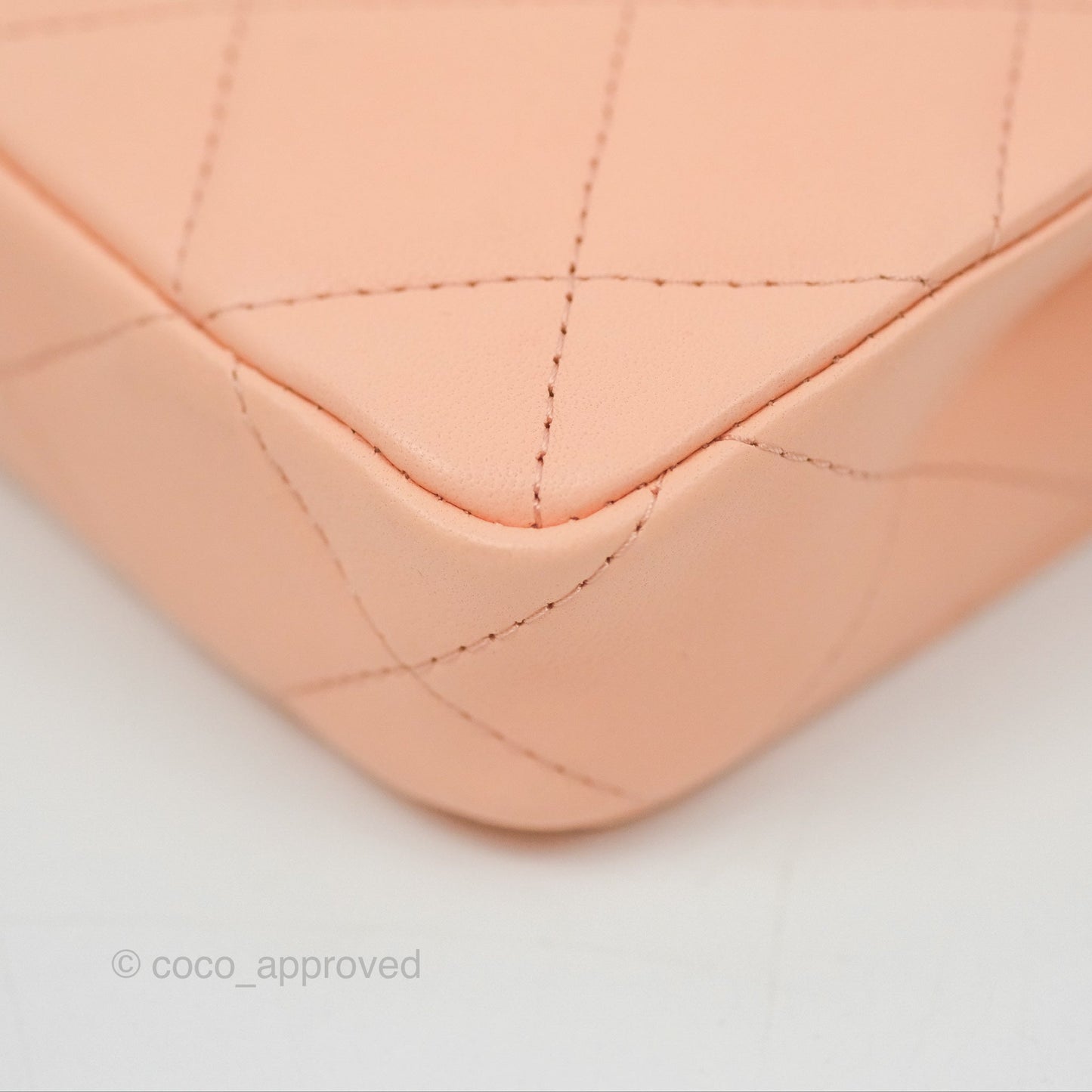 Chanel Mini Clutch With Chain Light Beige Pink Lambskin Gold Hardware