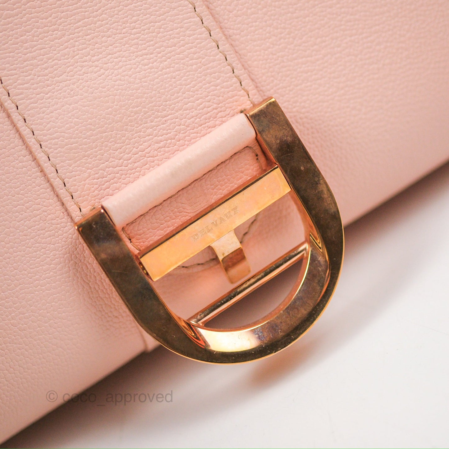 Delvaux Brillant East West Top Handle Bag Nude Pink Rose Gold Hardware