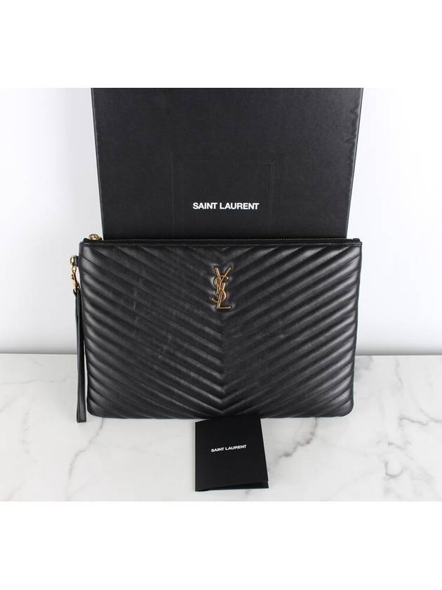 Luxury Saint Laurent Clutch Black L