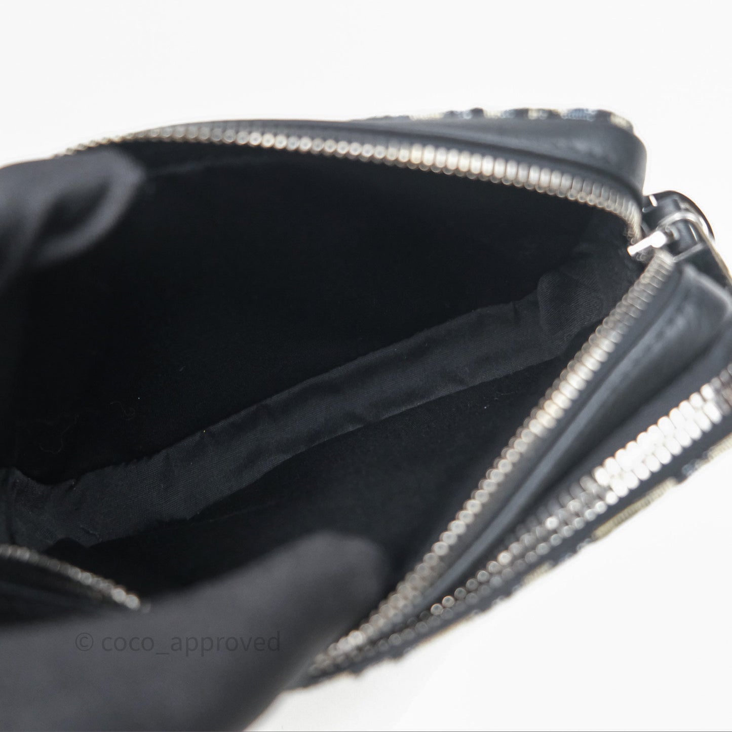 Christian Dior Men's Crossbody Pouch Bag Blue Oblique Canvas