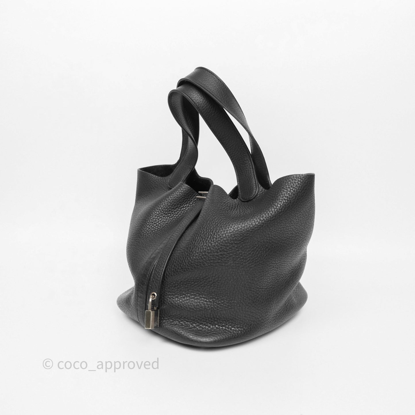 Hermès Picotin 22 Black Noir 89 Clemence Palladium Hardware