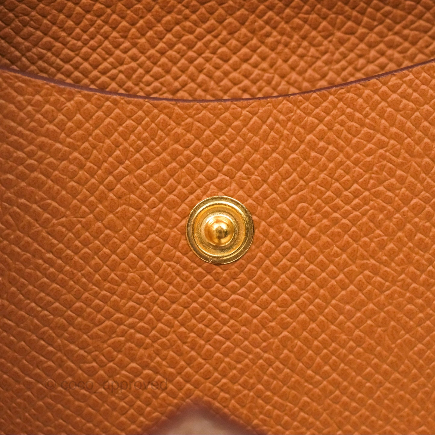 Hermes Bearn Mini Wallet Gold Epsom Gold Hardware