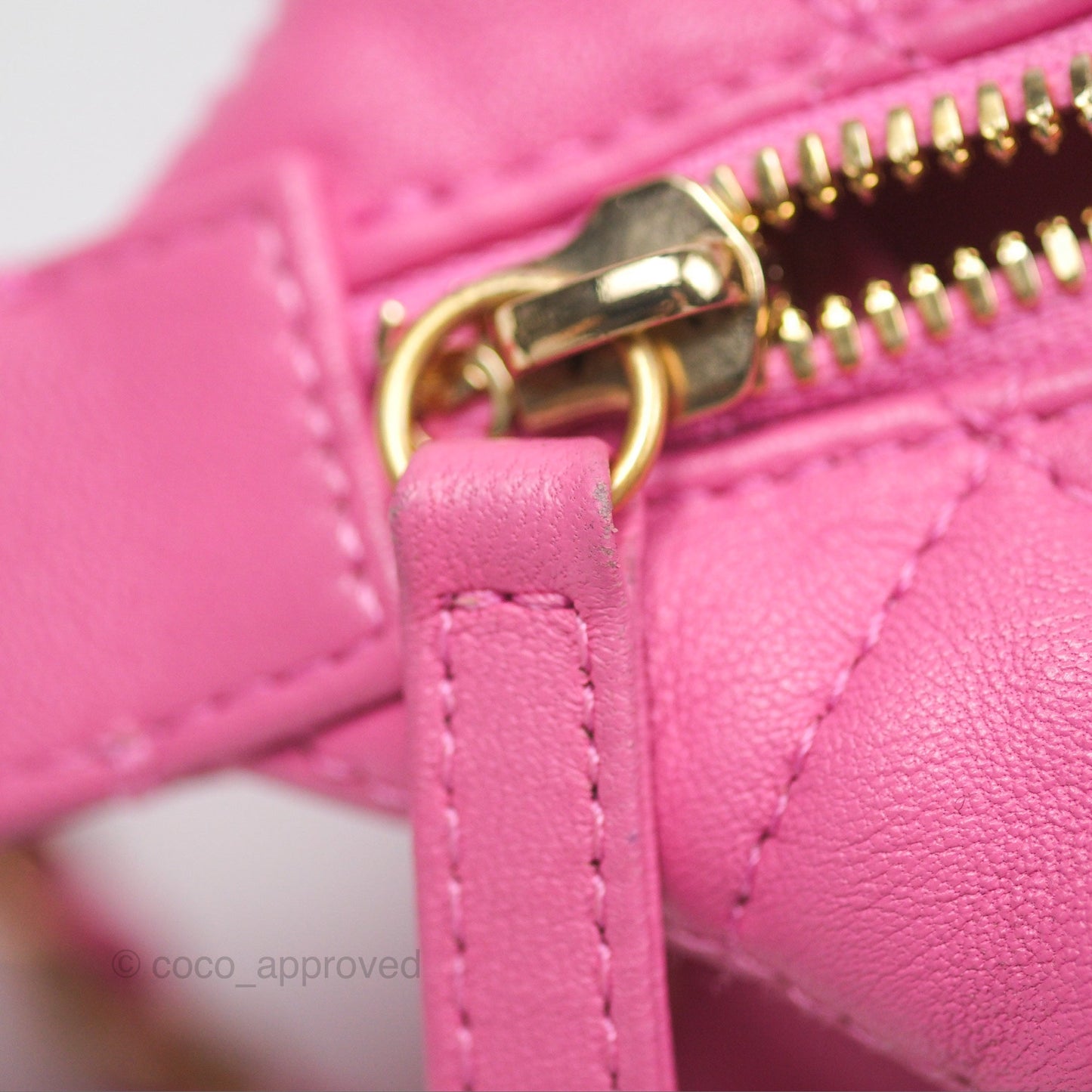 Chanel Quilted Small Perfect Meeting Hobo Pink Lambskin Aged Gold Hardware