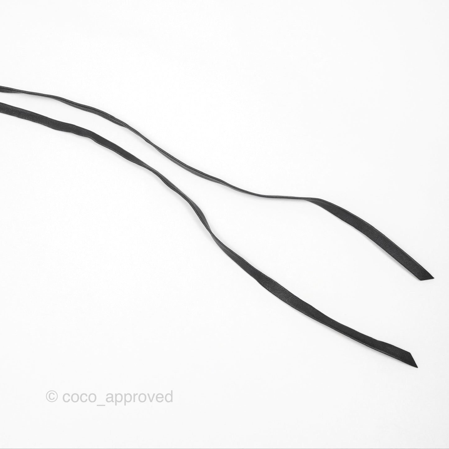 Chanel Black Leather CC Headband Gold Tone 22P