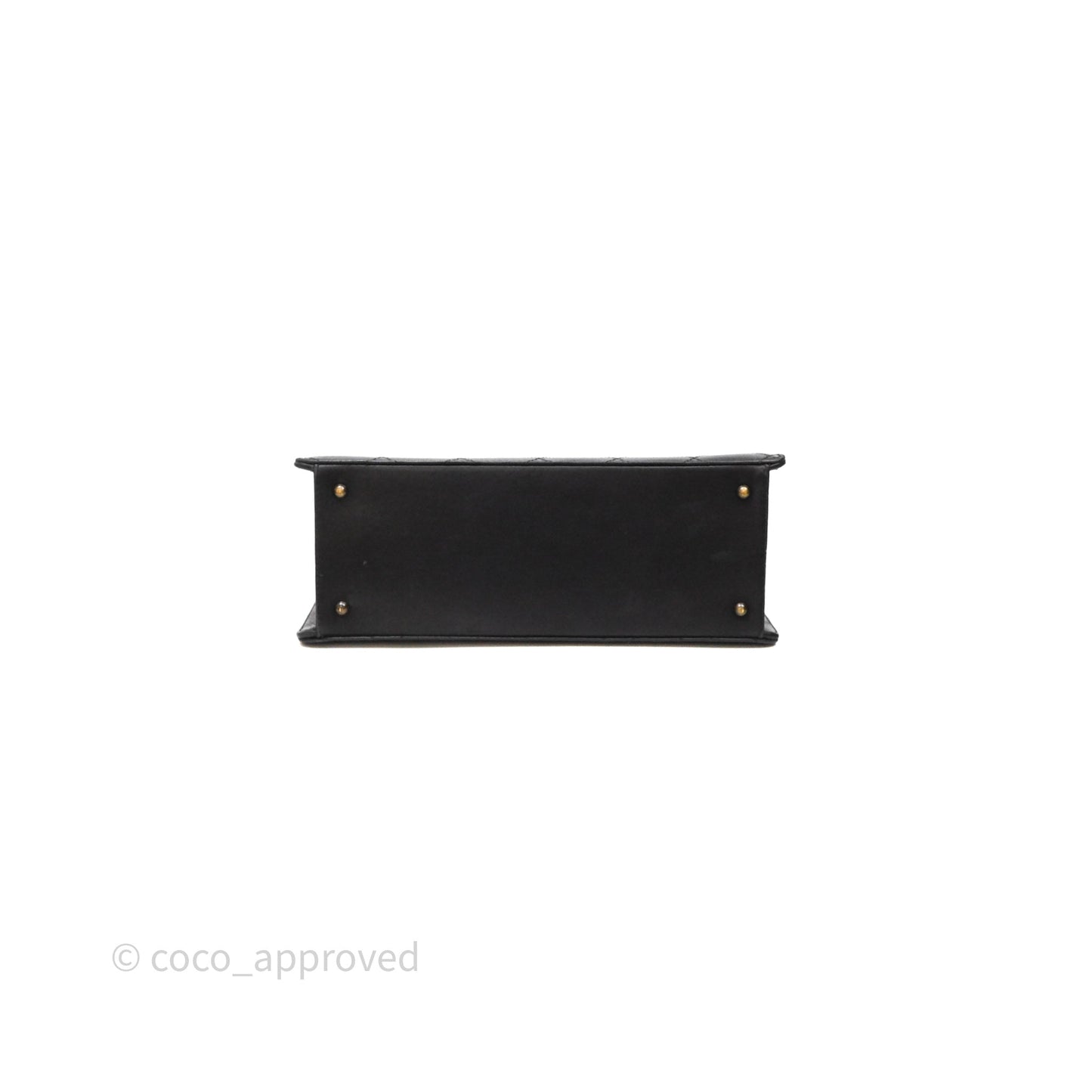 Chanel Vintage Tote Bag Quilted Black Lambskin Antique Gold Hardware