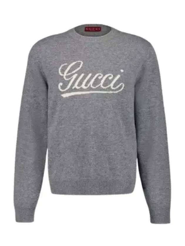 Luxury Gucci Trending 2025 Intarsia Wool Sweater Grey