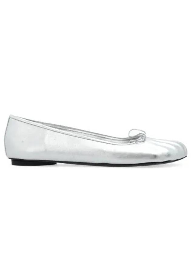 Luxury Balenciaga Anatomic Metallized Ballerina Silver