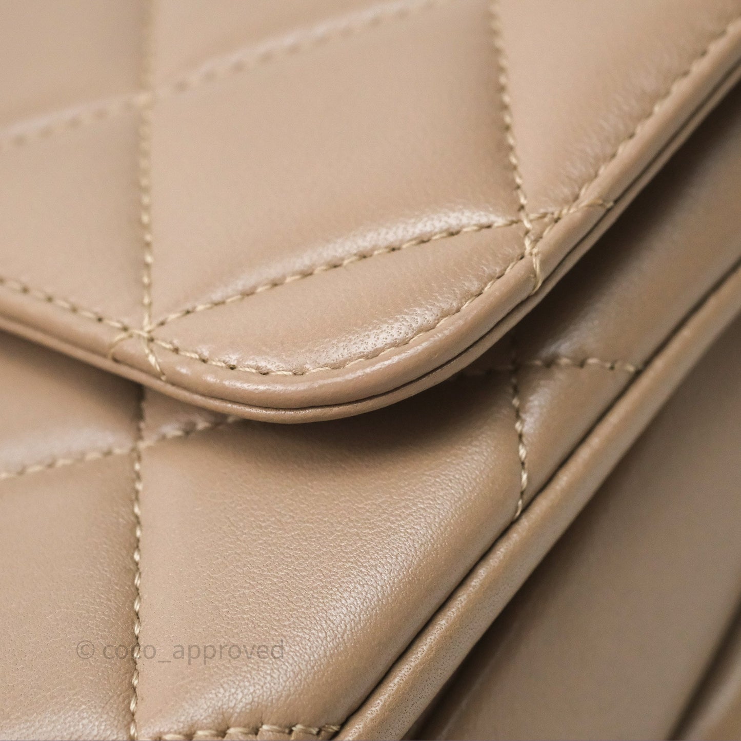 Chanel Small Trendy CC Beige Lambskin Gold Hardware