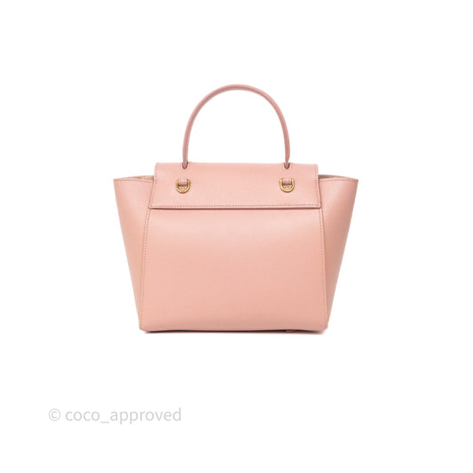 Celine Nano Belt Bag Vintage Pink Grained Calfskin Gold Hardware
