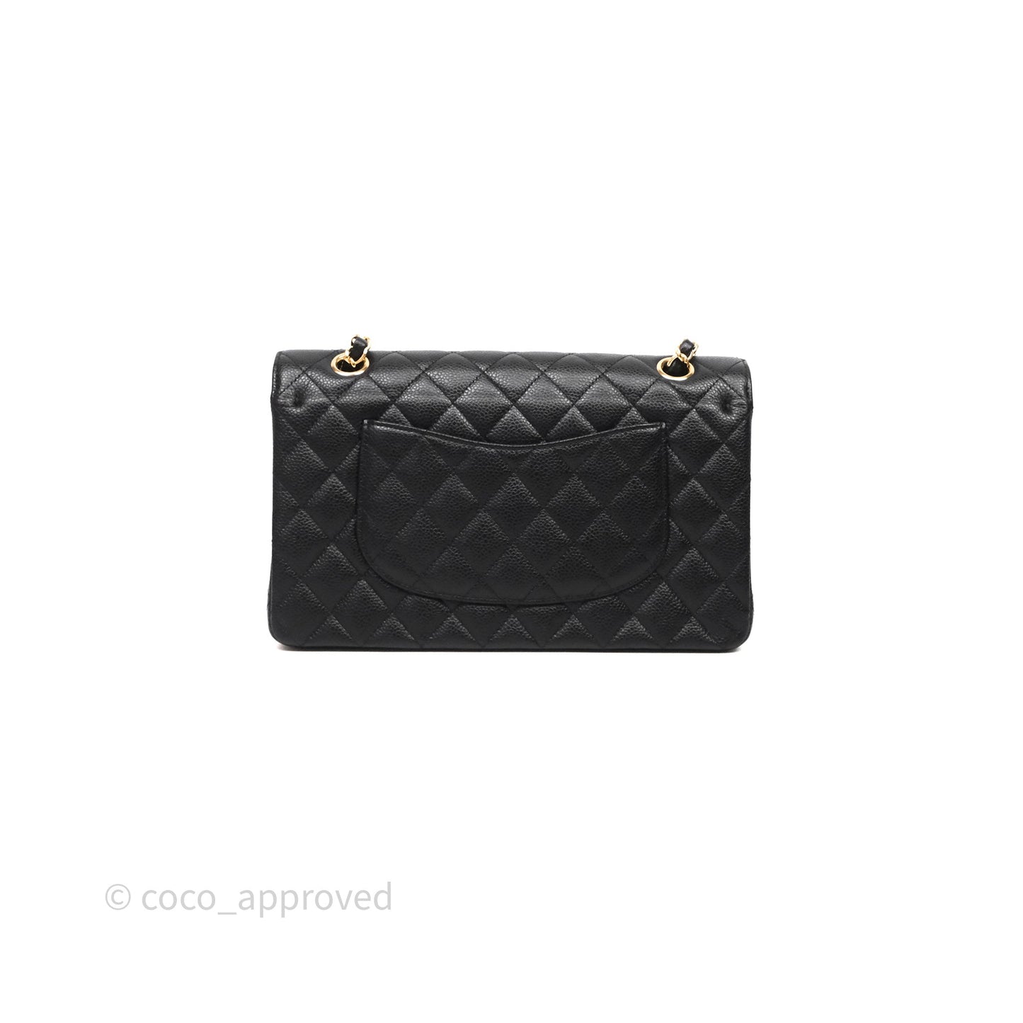 Chanel Medium Classic Flap Quilted Black Caviar Gold Hardware