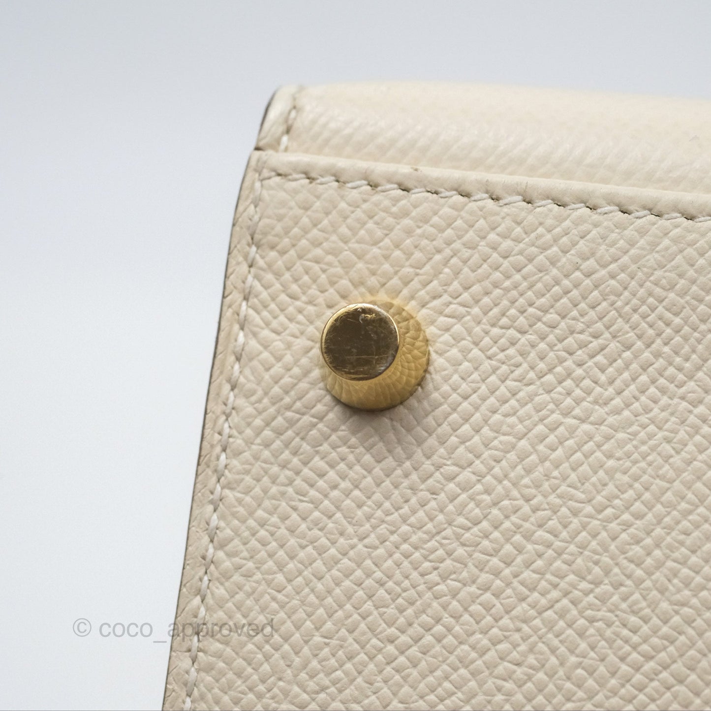 Hermès Kelly 28 Sellier Craie 10 Epsom Gold Hardware