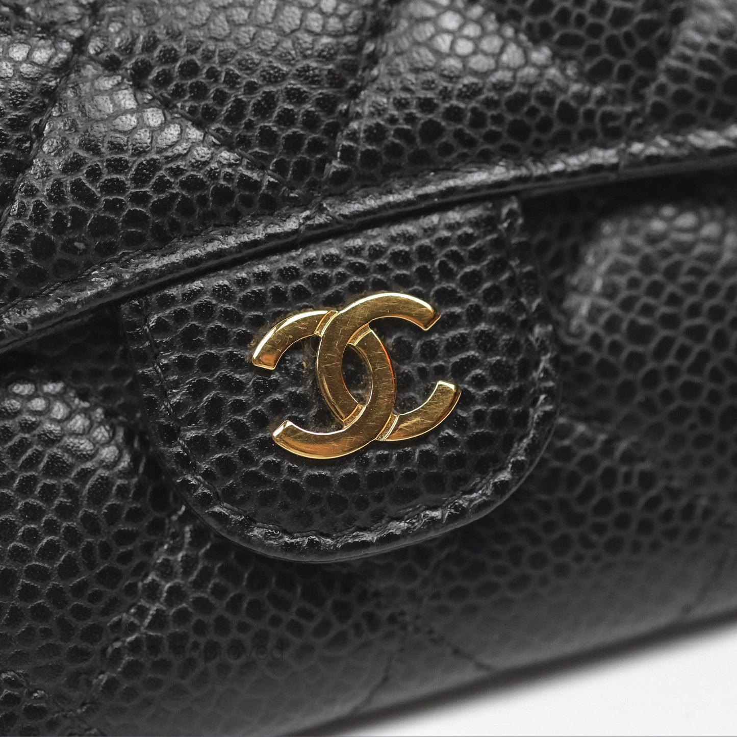 Chanel Quilted Flap Card Holder Caviar Black Gold Hardware