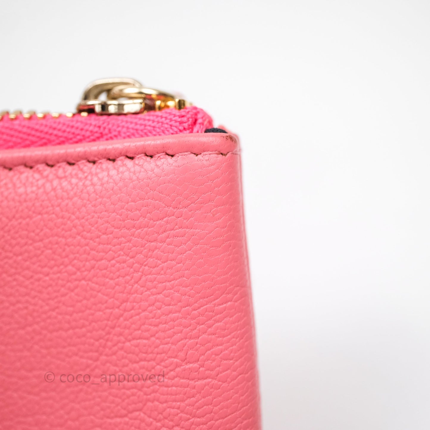 Chanel Camellia Mini O Case Pink Calfskin Gold Hardware