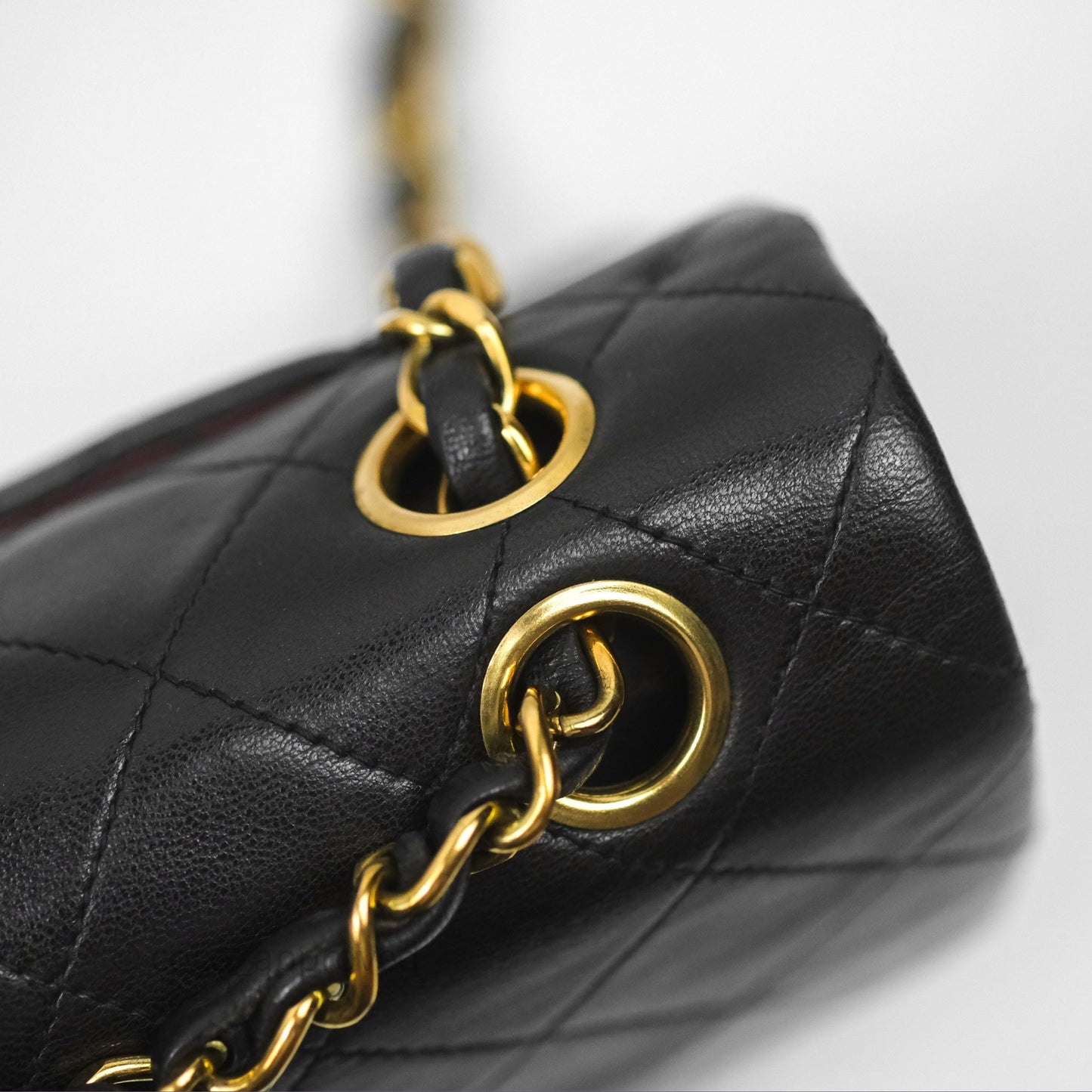 Chanel Classic Vintage Small Flap Black Lambskin 24K Gold Hardware
