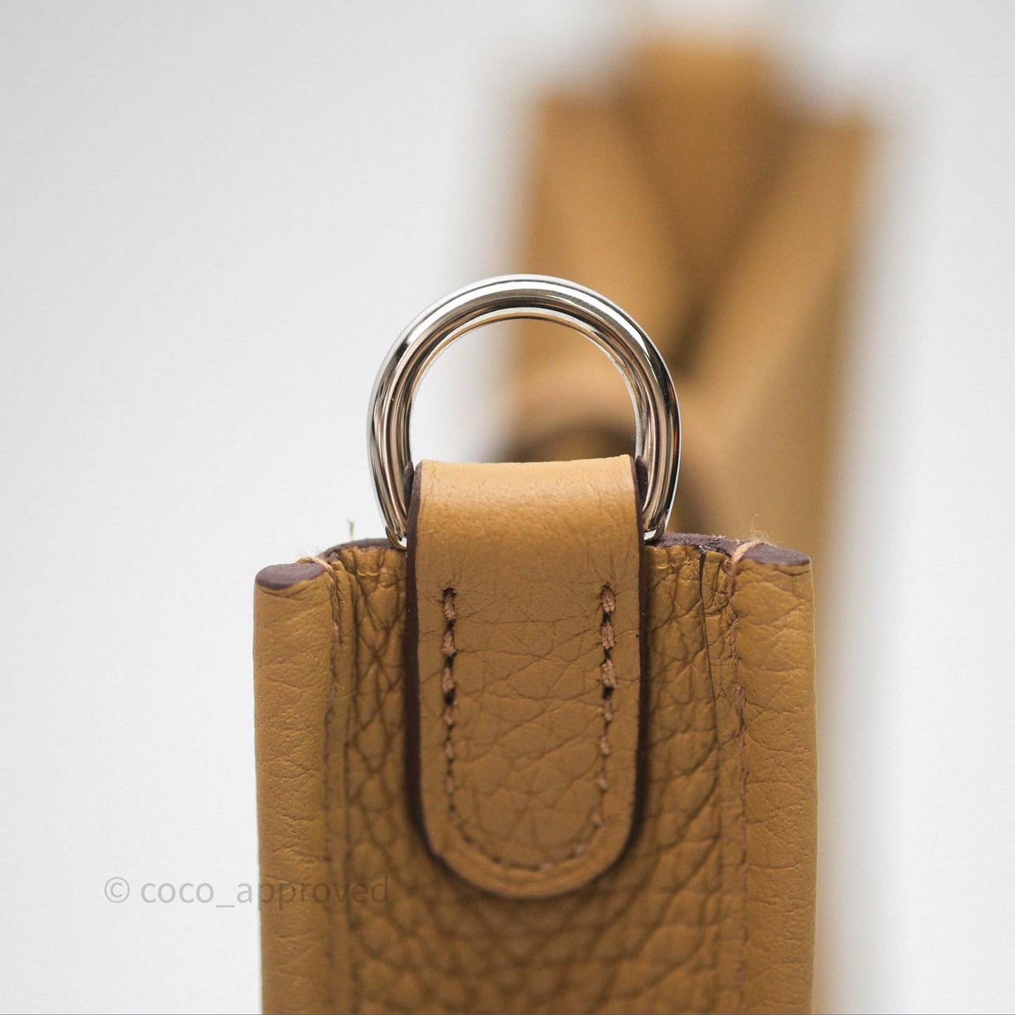 Hermès Mini Evelyne 16 Biscuit 48 Clemence Palladium Hardware