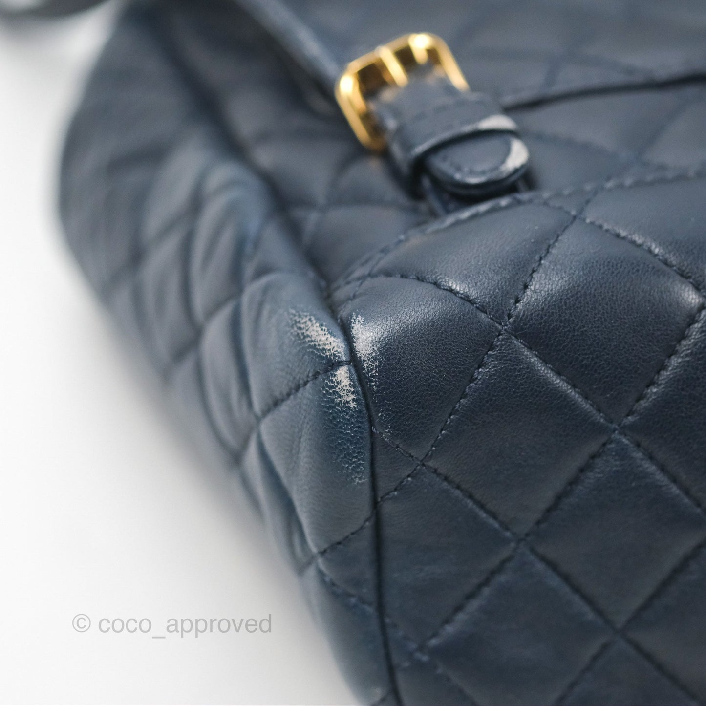 Chanel Mini Navy Calfskin Urban Spirit Backpack ⁣⁣⁣⁣⁣⁣⁣⁣⁣⁣⁣⁣⁣⁣Gold Hardware