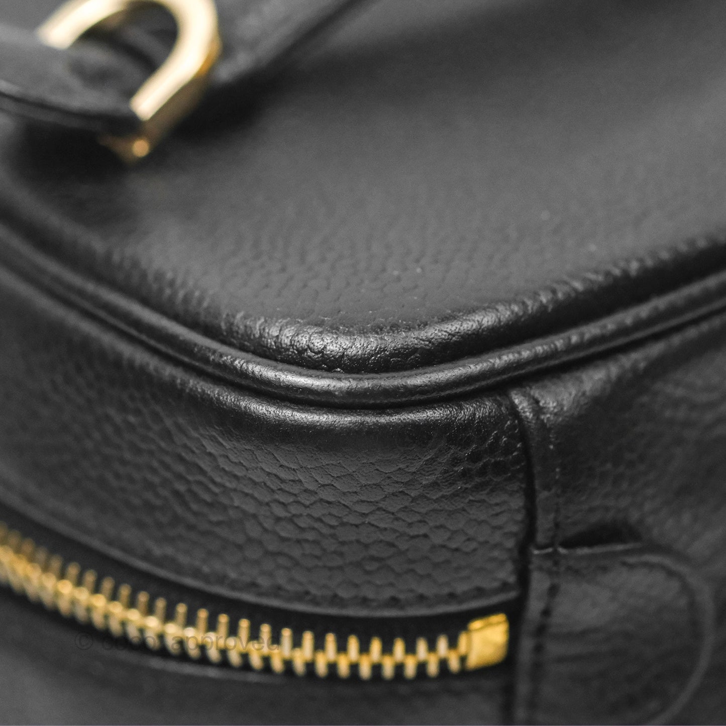 Chanel Vintage Vanity Case Black Caviar Gold Hardware