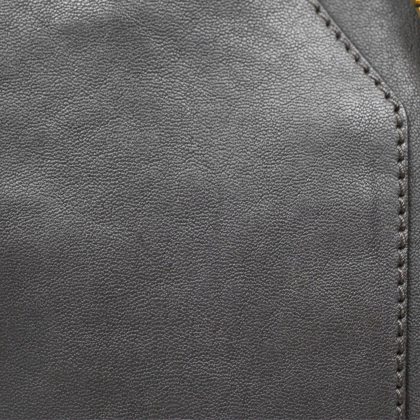Saint Laurent Chyc Bag Dark Grey Calfskin Gold Hardware
