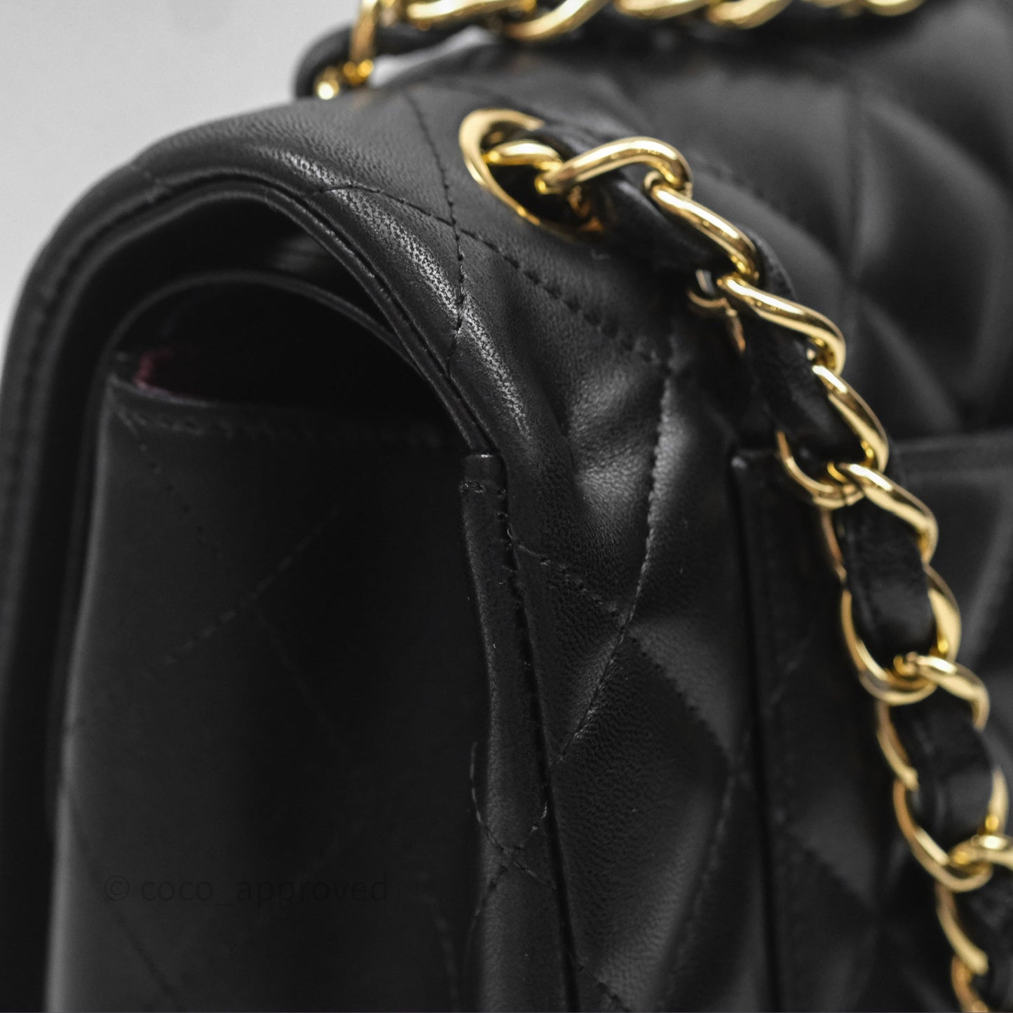 Chanel Jumbo Double Flap Black Lambskin Gold Hardware