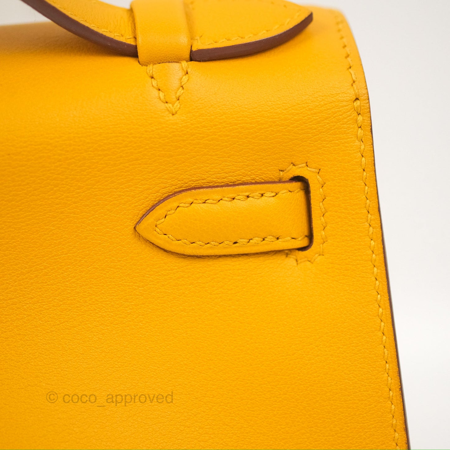 Hermès Kelly Mini Pochette Jaune Ambre Swift Gold Hardware