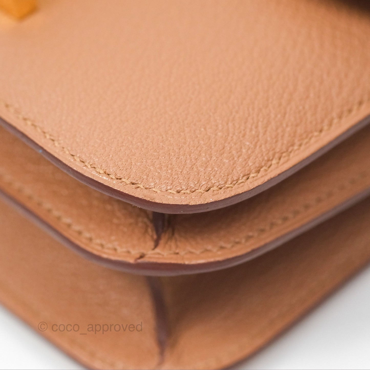 Hermès Constance Mini 18cm Mirror Quebracho Chevre Mysore Gold Hardware
