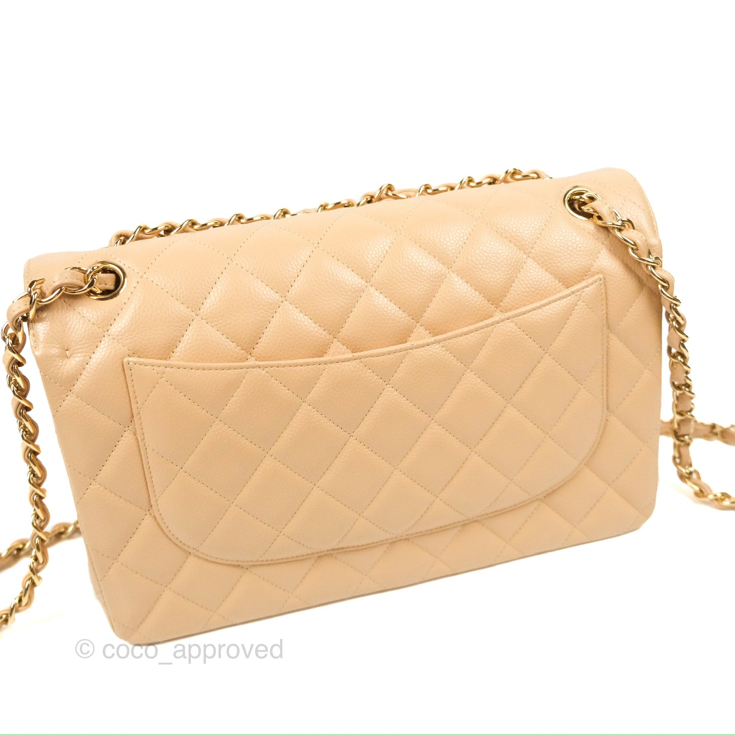 Chanel Jumbo Double Flap Beige Caviar Gold Hardware⁣⁣