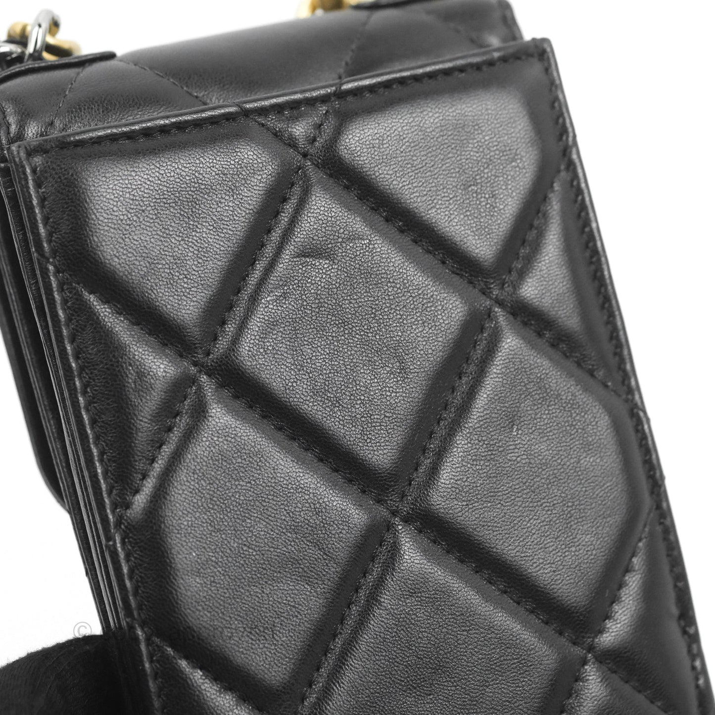 Chanel 19 Phone Holder Black Mixed Hardware
