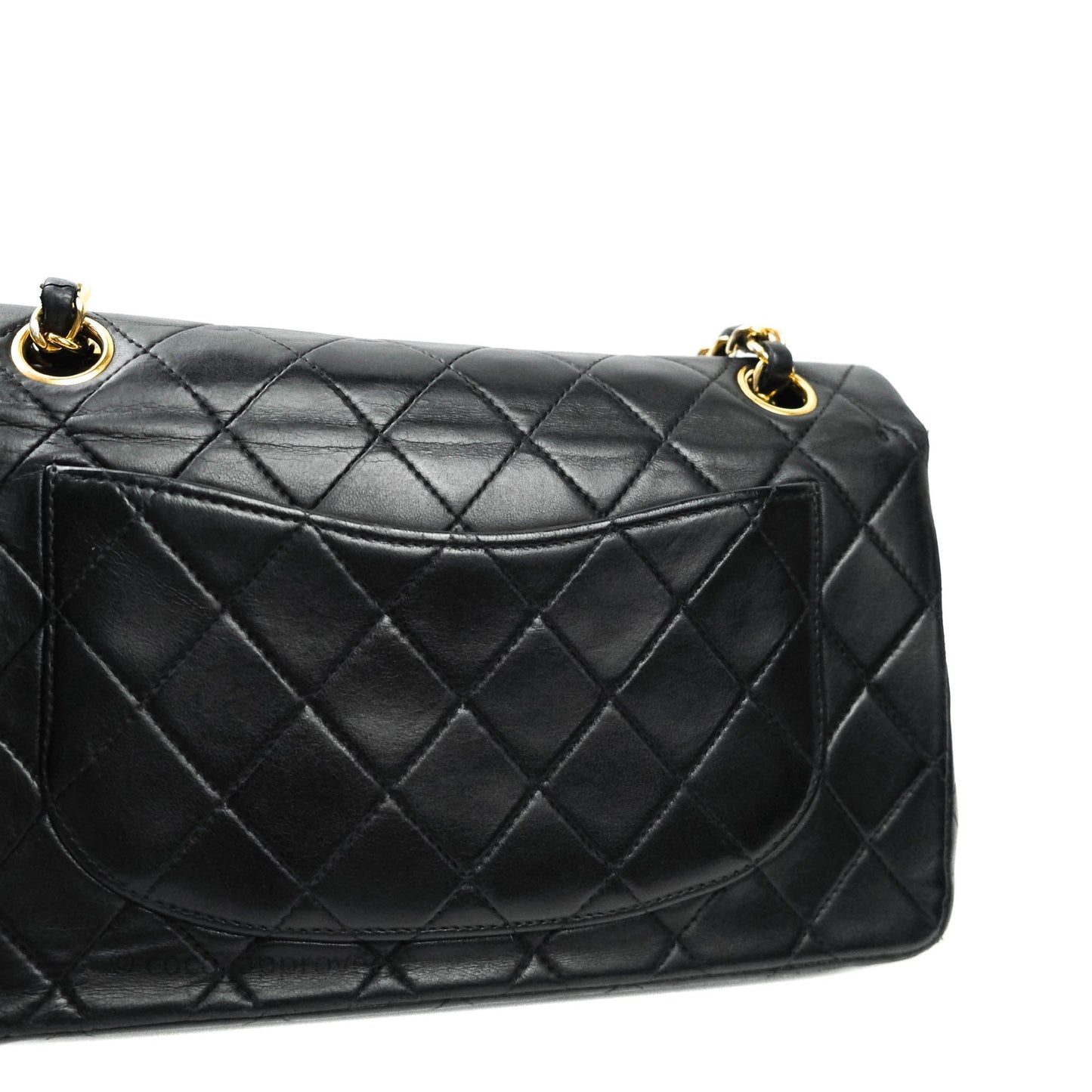 Chanel Classic Vintage Small S/M Flap Black Lambskin 24K Gold Hardware