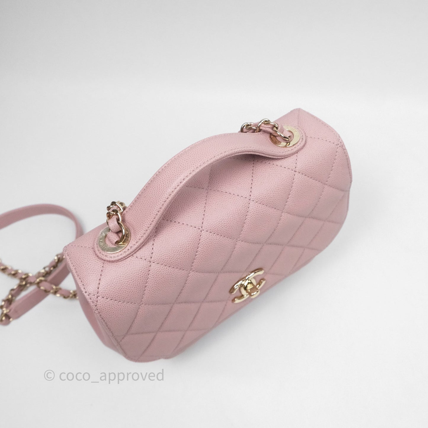Chanel Quilted Medium Business Affinity Flap Pink Caviar Gold Hardware