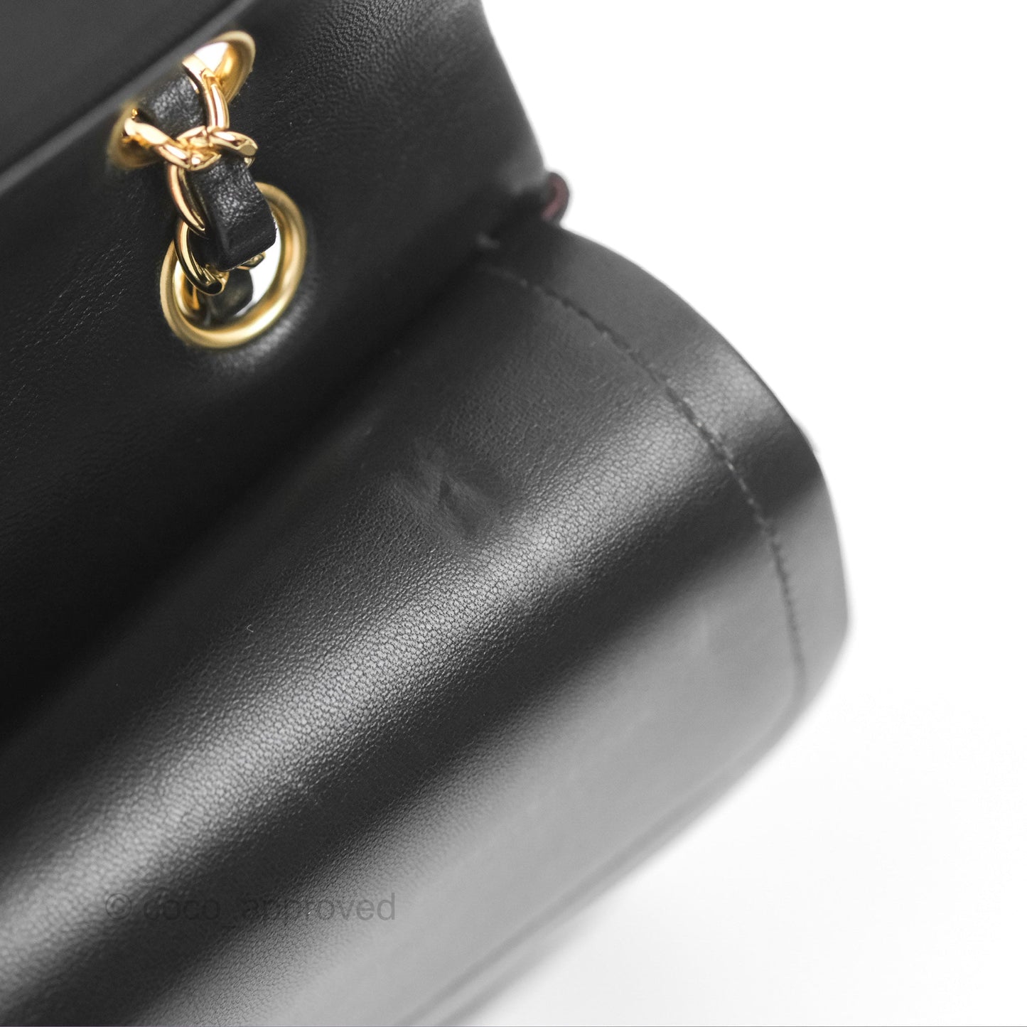 Chanel Classic M/L Medium Flap Quilted Black Lambskin Gold Hardware