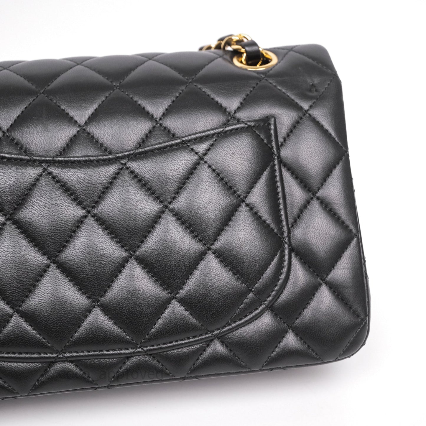 Chanel Small Classic Flap Quilted Black Lambskin Gold Hardware