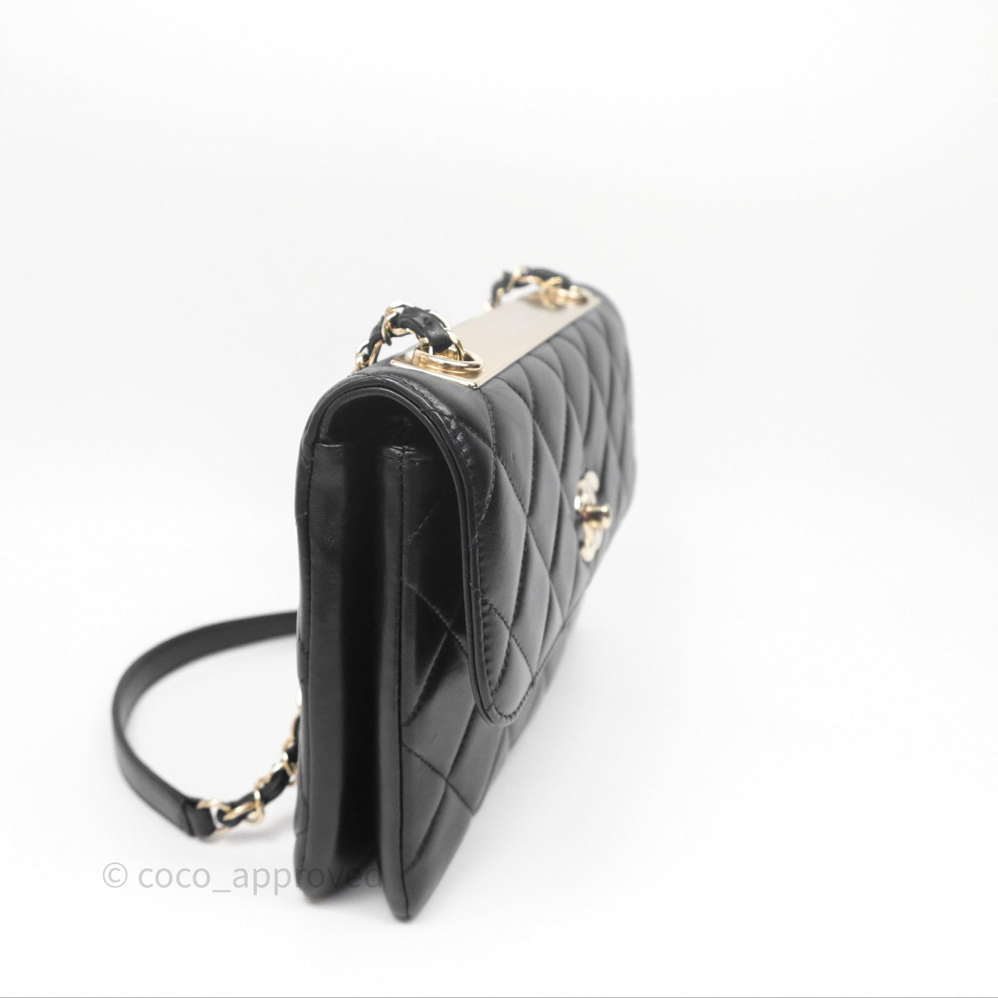 Chanel Medium Trendy CC Flap Bag Lambskin Black Aged Hardware