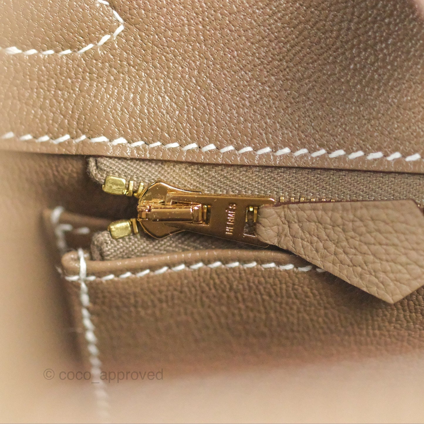 Hermes Birkin 25 Retourne Etoupe 18 Togo Gold Hardware