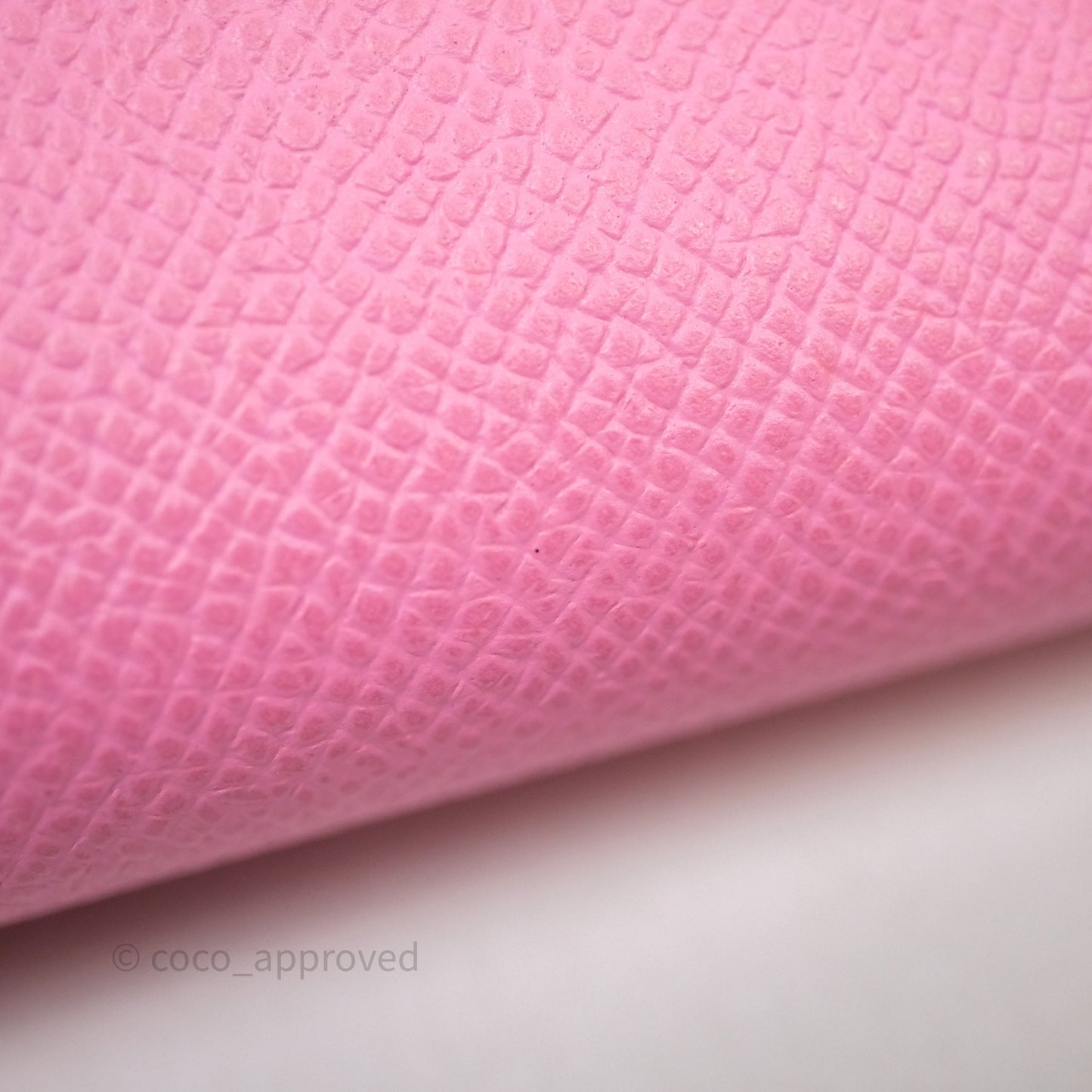 Hermès Kelly Wallet Bubblegum Epsom Palladium Hardware