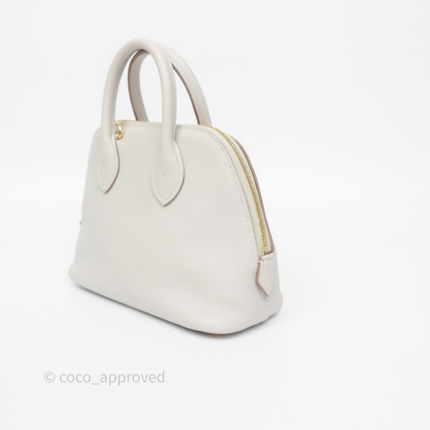 Hermès Bolide Mini 1923 Gris Perle 80 Evercolor Gold Hardware