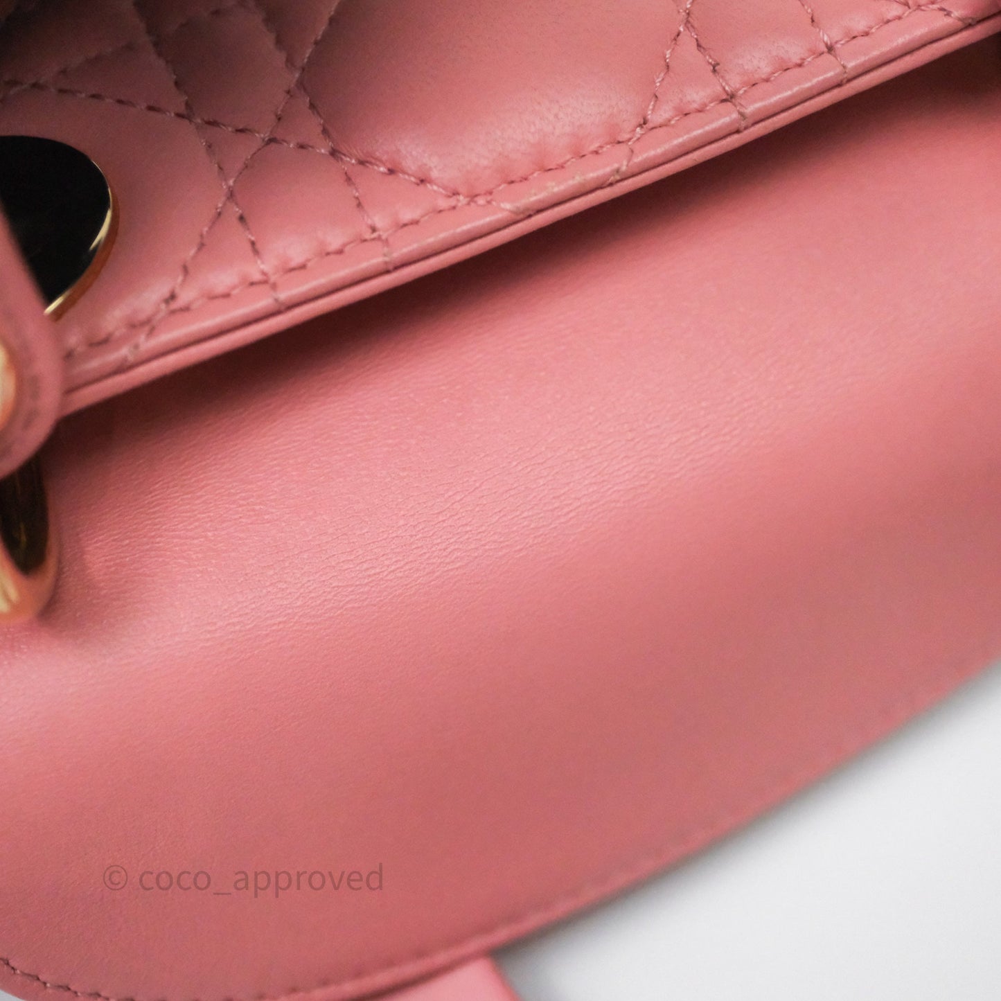 Christian Dior Mini Lady Dior My ABCDior Bag Pink Cannage Lambskin Gold Haardware