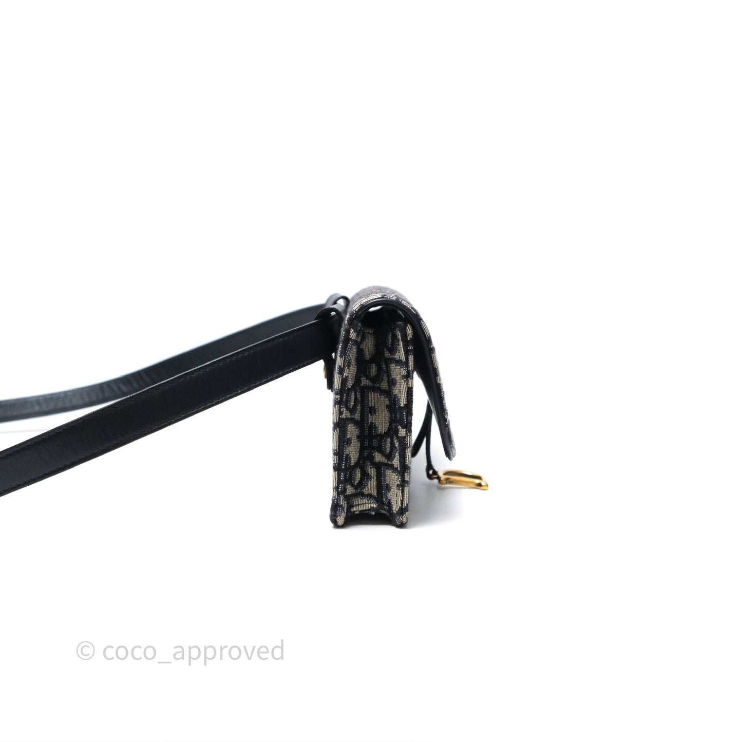 Christian Dior Blue Dior Oblique Jacquard Saddle Belt Pouch