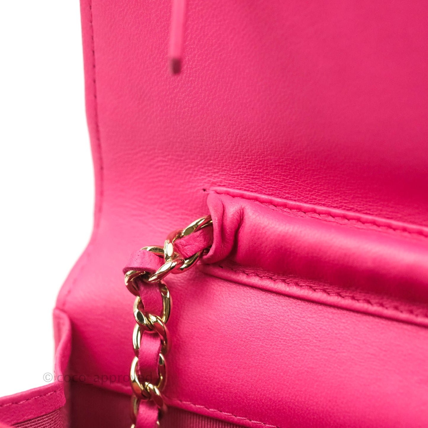 Chanel Quilted Wallet on Chain WOC Pink Lambskin Gold Hardware