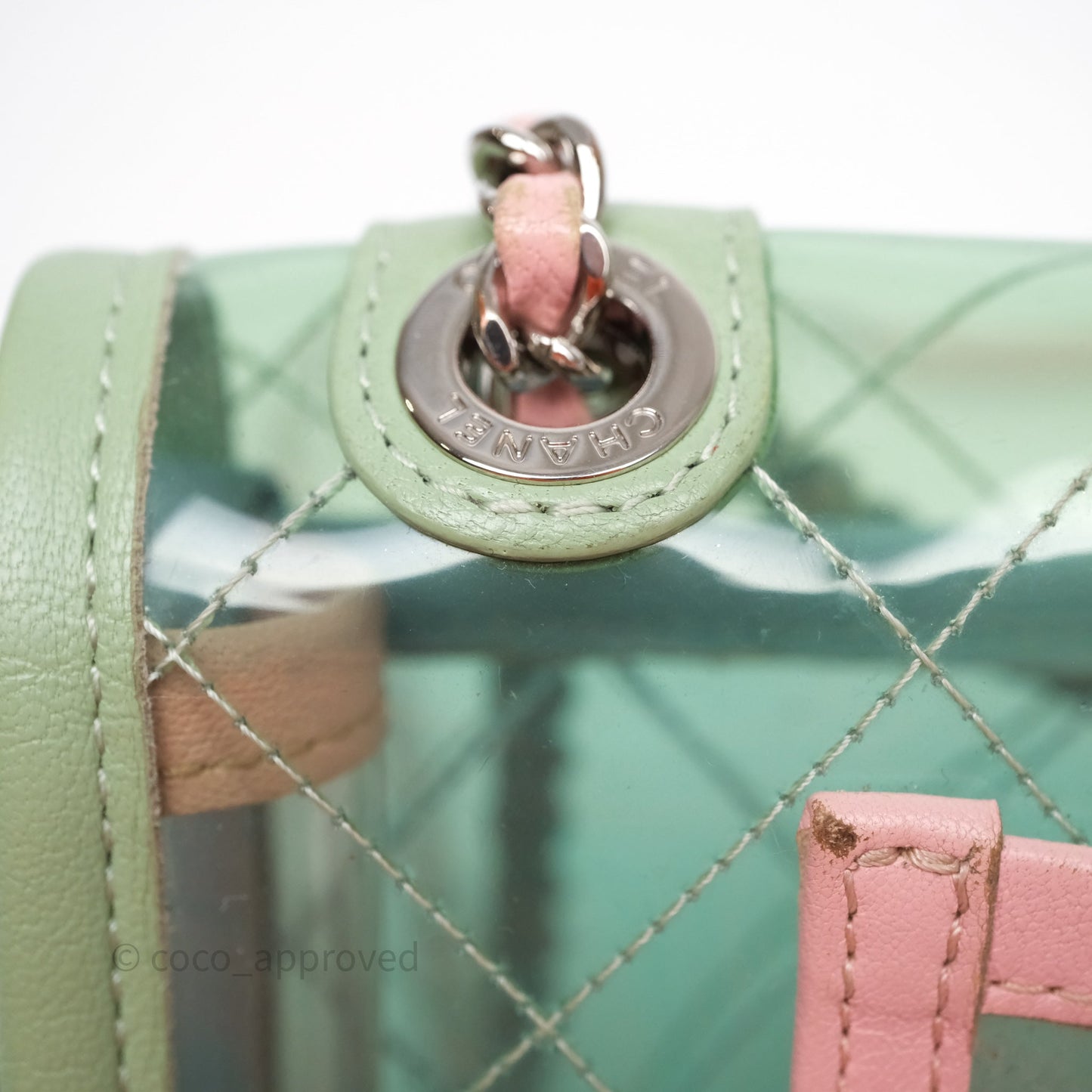 Chanel Coco Splash PVC Mini Flap Bag Blue/Green/Pink Silver Hardware