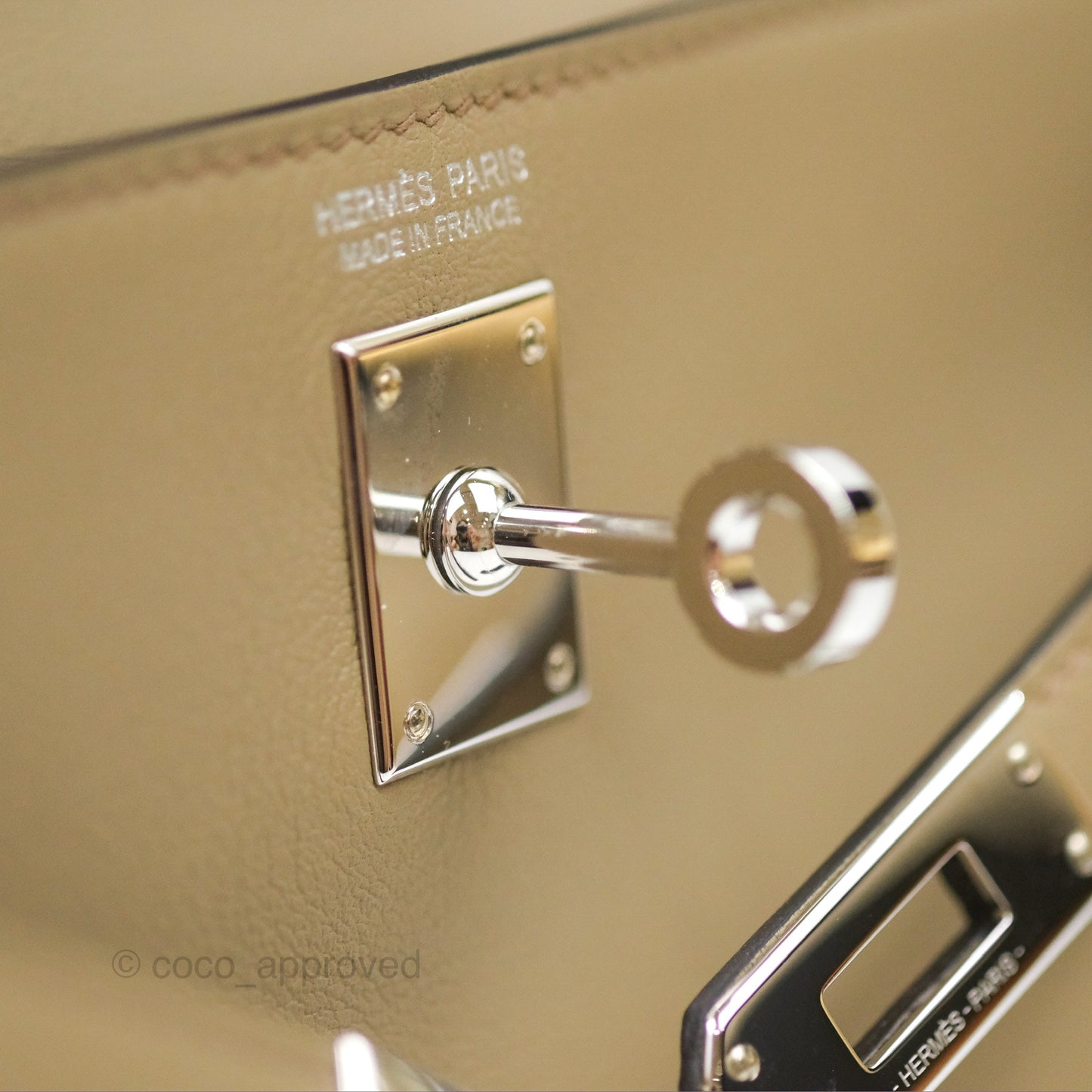Hermès Kelly Danse II Bag Beige Marfa Palladium Hardware