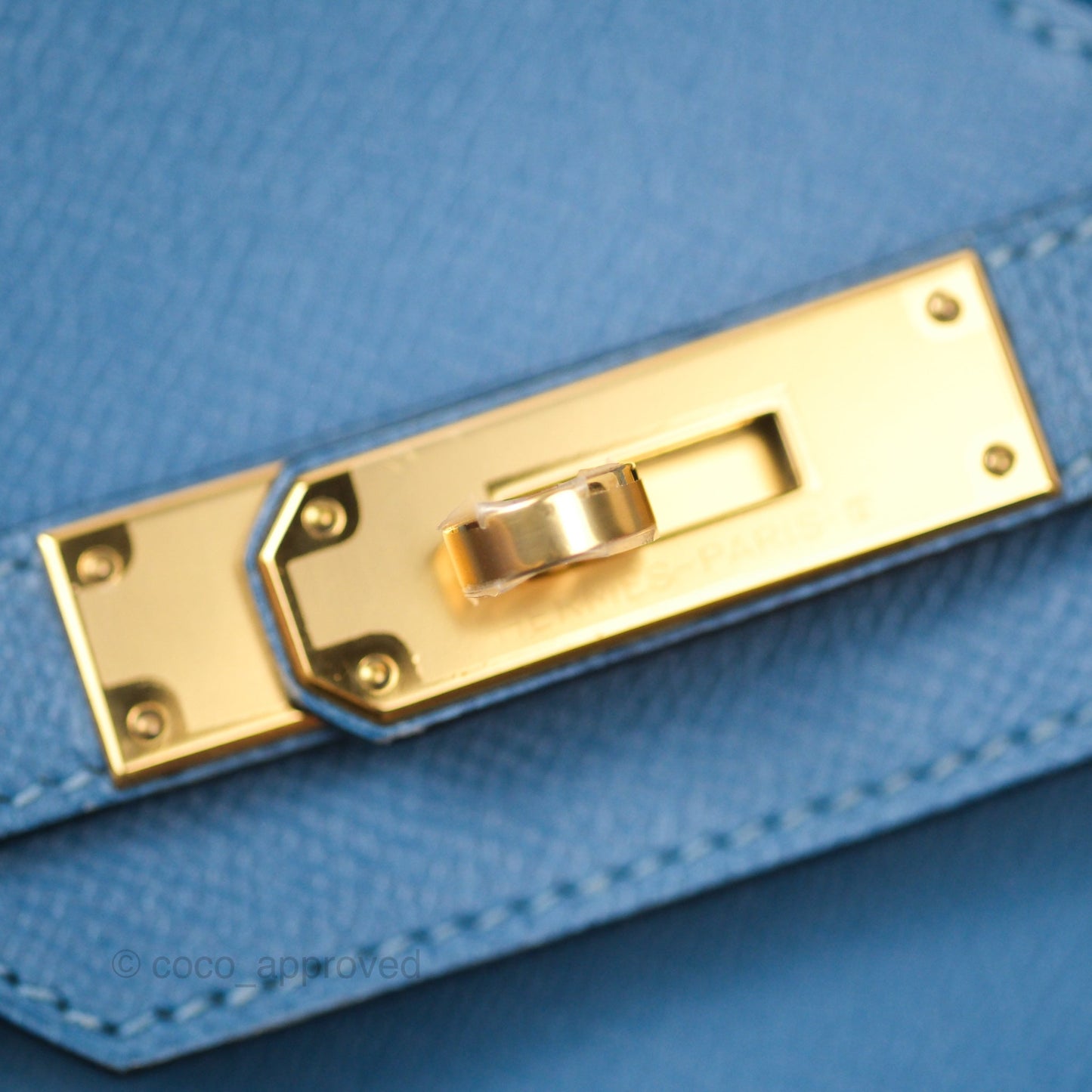 Hermès Birkin 30 Retourne Bleu Brighton 7E Epsom Gold Hardware