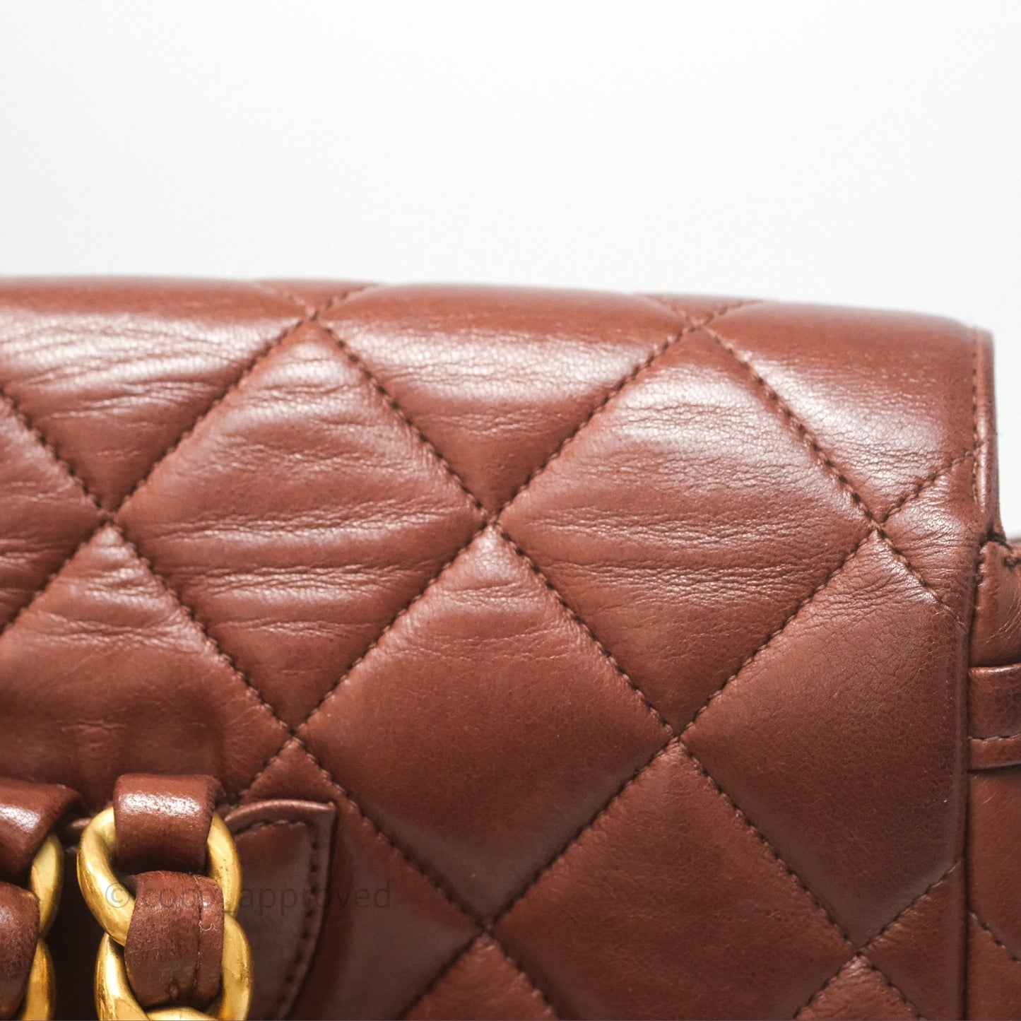 Chanel Vintage CC Duma Backpack Brown Lambskin 24K Gold Hardware