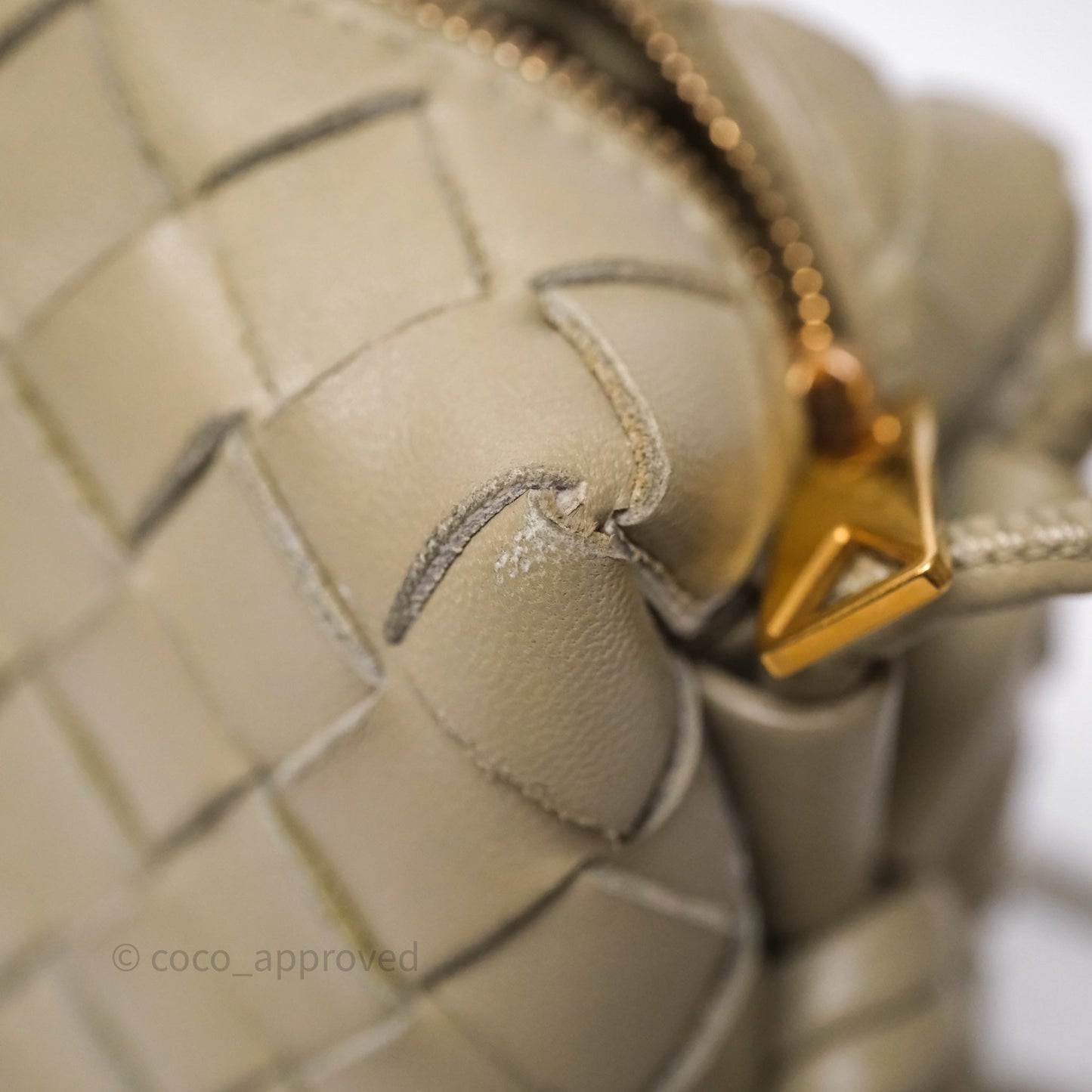 Bottega Veneta Mini Loop Camera Bag Intrecciato Lambskin Travertine