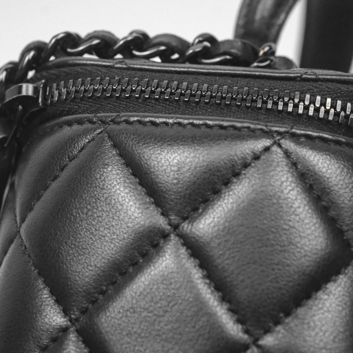 Chanel Vanity Rectangular Top Handle So Black Lambskin