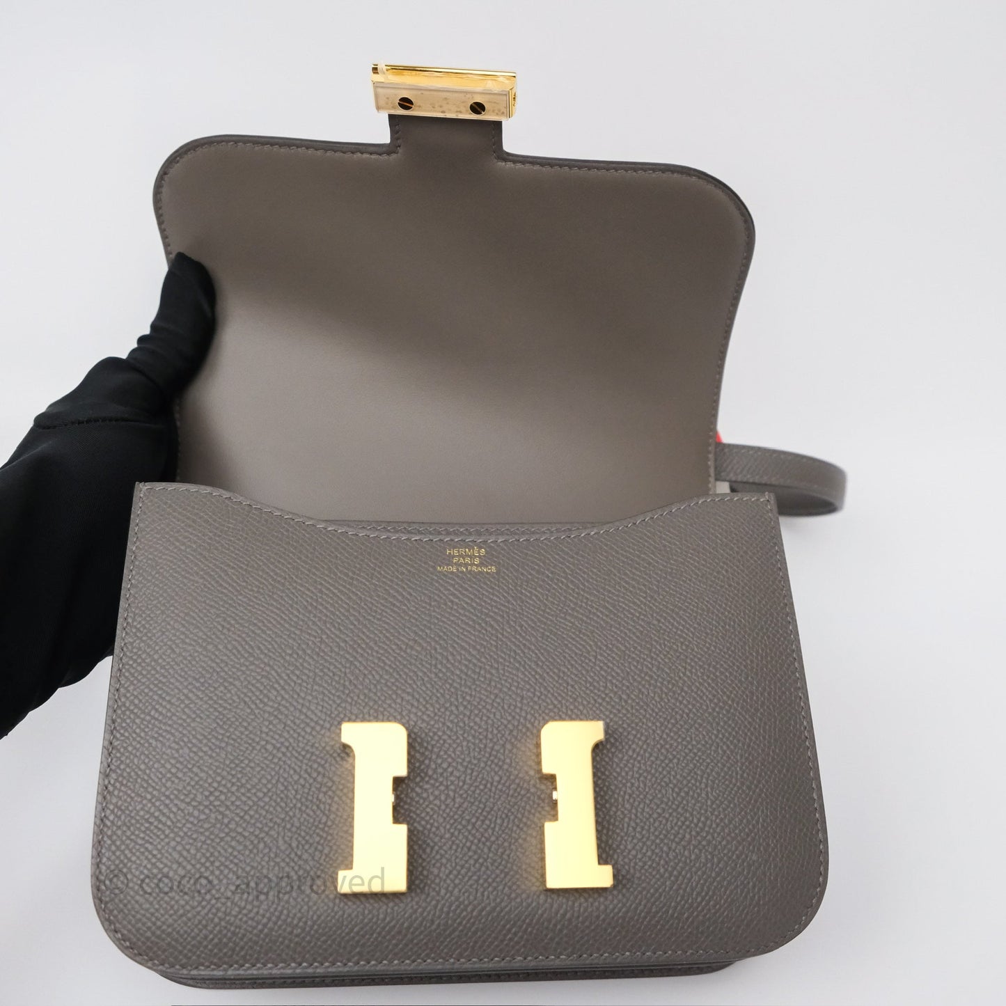 Hermès Constance III Mini Veau Epsom 0L Gris Meyer Gold Hardware